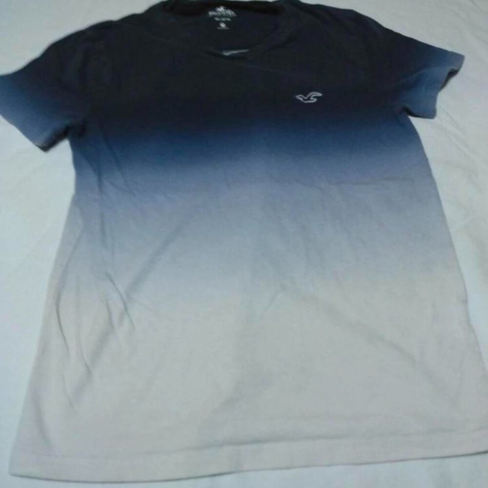 Size XXS Hollister Navy and white tee
